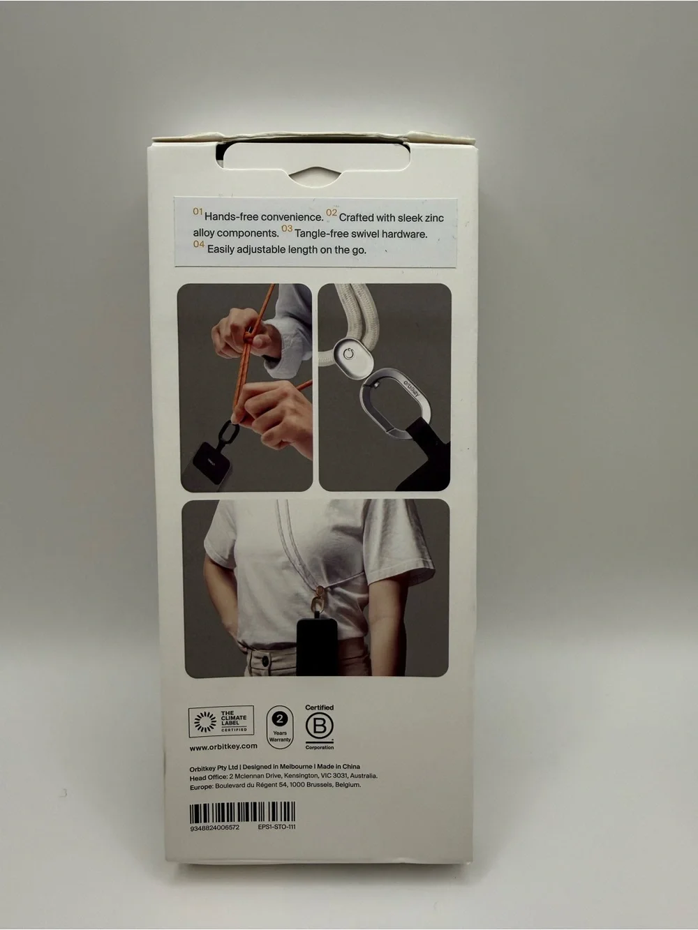Orbitkey NWT Crossbody Phone Strap - White